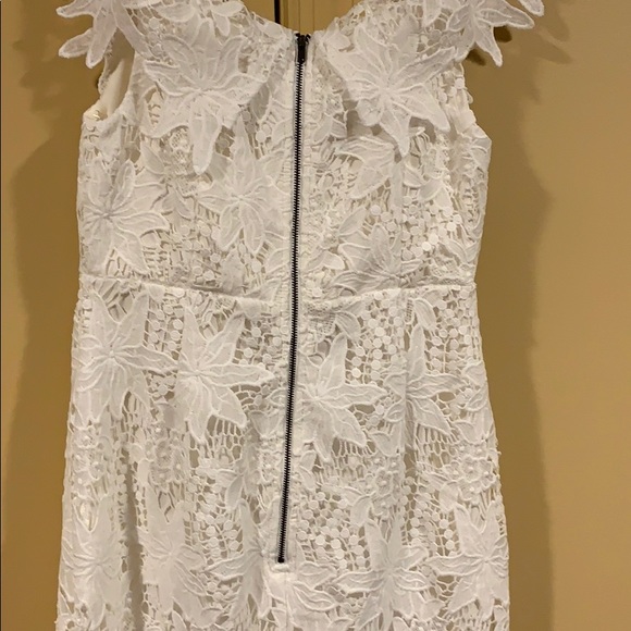 Lace Mini White Dress with Off the Shoulder - Picture 5 of 5